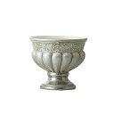 《 陶磁器 ベース 》◆とりよせ品◆Clay victorian(ヴィクトリアン)* ANTIQUE SILVERコンポート インテリア 花資材 花器 ベース アレンジ 安い 装飾 フラワーアレンジメント