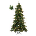 クリスマス ツリー 大きい 【メーカー直送品】 スリムパインツリー(400球LED常点ライト付)《代引決済・他商品と同梱不可》 人工植物 イミテーショングリーン クリスマス クリスマスツリー 個性的 アスカ ASCA アスカ商会