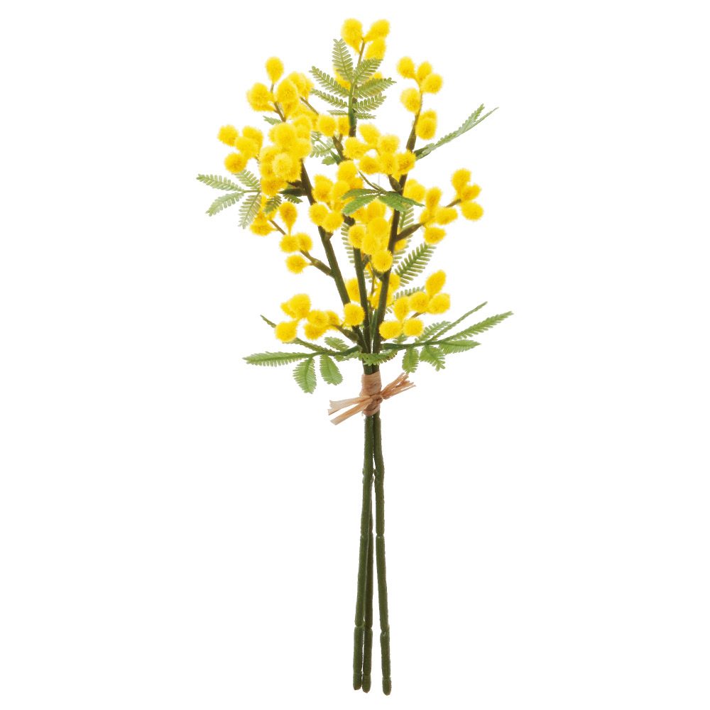 【ポイント10倍中 6/27 09:59迄】 造花 とりよせ品 ミモザバンチ（1束3本) ミモザの日 黄色 イエロー 小花 インテリア インテリアフラワー フェイクフラワー シルクフラワー インテリアグリーン フェイクグリーン アートフラワー アスカ ASCA アスカ商会