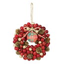 クリスマス リース ドライフラワー アレンジ とりよせ品 ドライ木の実のクリスマスリース 17cm レッドベリー クリスマスリース クリスマスインテリア ドライフラワー ギフト