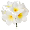 造花 とりよせ品 ☆プルメリアピック (1束6本) レイ ハワイ 南国 トロピカル インテリア インテリアフラワー フェイクフラワー シルクフラワー 花材 アスカ ASCA アスカ商会