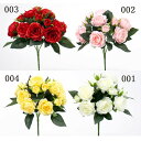 【ポイント10倍中 7/26 09:59迄】 造花 とりよせ品 スイングローズブッシュ バラ 薔薇 赤薔薇 赤いバラ ピンク 白 ホワイト 黄色 イエロー 花束...