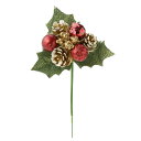クリスマス 造花 とりよせ品 クリスマスピック レッド クリスマス装飾 クリスマス飾り クリスマスアレンジ ラメ キラキラ 松ぼっくり まつぼっくり ピック 造花 もみの木 葉っぱ オーナメント クリスマスリース 雑貨 パレ