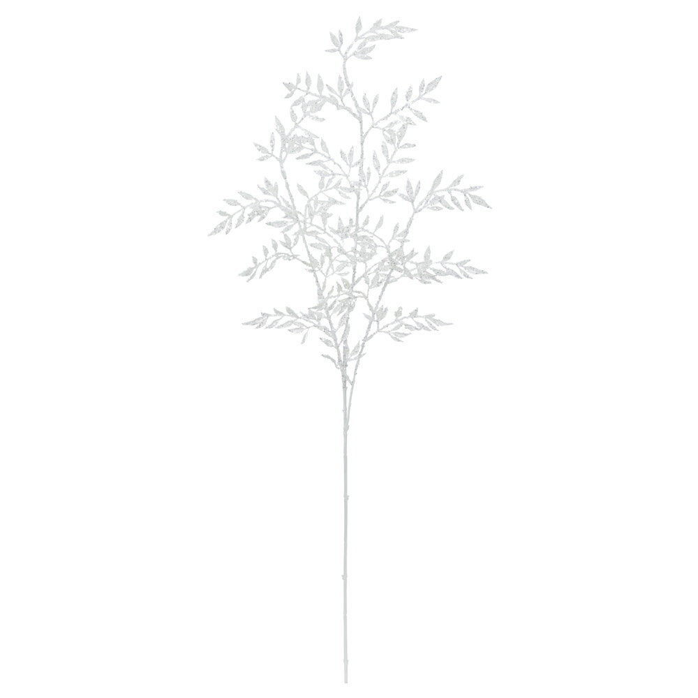 楽天造花ドライフラワー専門問屋花びし【P10倍 12/31まで！】 クリスマス 造花 グリーン とりよせ品 グリッターリーフスプレー キラキラ ホワイト 白 雪 冬 氷 リーフ ホーリー 葉っぱ 造花 オーナメント 雑貨 赤 アスカ ASCA アスカ商会