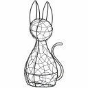 アレンジベース ワイヤー とりよせ品 ワイヤー猫 半立体 黒 ワイヤー 壁掛け インテリア 花資材 花器 ベース アレンジ 安い 装飾 フラワーアレンジメント 土台 母の日 結婚式 クリスマス 正月 ハロウィン 二次会 お誕生日 お見舞い 記念日 ひな祭り 節句