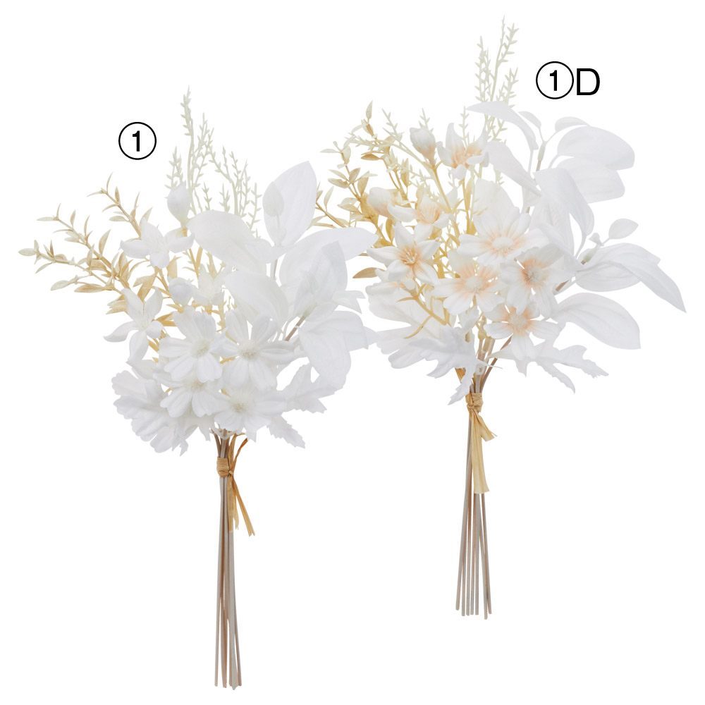 【ポイント10倍中 7/11 09:59迄】 造花 花束 とりよせ品 ミックスフラワーバンチ 白 ホワイト 花束 ブーケ 花冠 髪飾り インテリア インテリアフラワー フェイクフラワー シルクフラワー インテリアグリーン フェイクグリーン 花材 アスカ ASCA アスカ商会