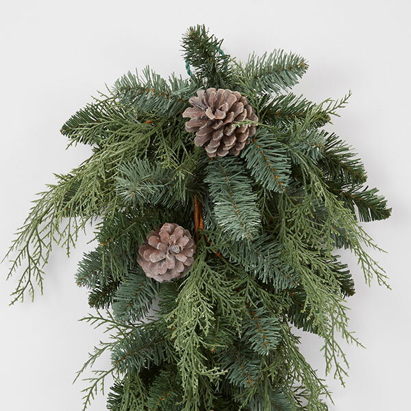 《クリスマスリース》◆とりよせ品◆花びしパインコーンティアドロップグリーン造花クリスマスリーススワッグハンガーツリークリスマスツリーもみの木葉っぱオーナメントクリスマス雑貨雪