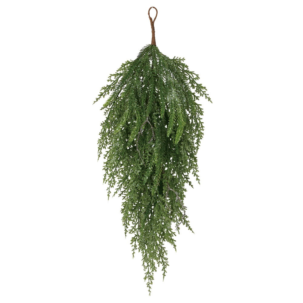 楽天造花ドライフラワー専門問屋花びし【P10倍 12/31まで！】 クリスマス 造花 グリーン とりよせ品 シーダーハンギングスワッグ（ラメ付） アレンジベース クリスマスアレンジ クリスマススワッグ 壁掛け キラキラ アスカ ASCA アスカ商会