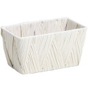 かご ベース とりよせ品 PEクロス編み 角長連鉢3号用ホワイト バスケット 鉢 ポット プランター インテリア 花資材 花器 ベース アレンジ 安い 装飾 フ...