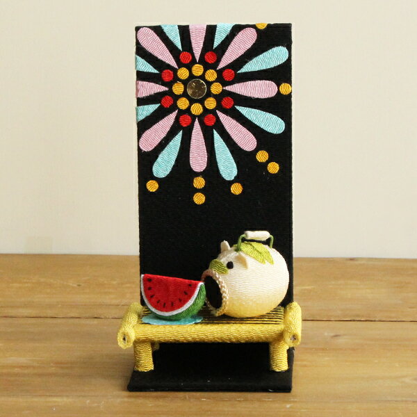 《和雑貨 夏》★即日出荷★丸全 涼風花火/ (在庫限り) 花火 夏 すいか スイカ ちりめん 飾り 和雑貨 季節小物 金魚 カエル パーツ アレンジメント 花資材 装飾 材料 写真撮影 小物 手作り 安いのサムネイル