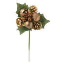 【ポイント10倍中 7/26 09:59迄】 クリスマス 造花 とりよせ品 クリスマスピック ブラウン クリスマス装飾 クリスマス飾り クリスマスアレンジ ラメ キラキラ 松ぼっくり まつぼっくり ピック 造花 もみの木 葉っぱ オーナメント クリスマスリース 雪 パレ