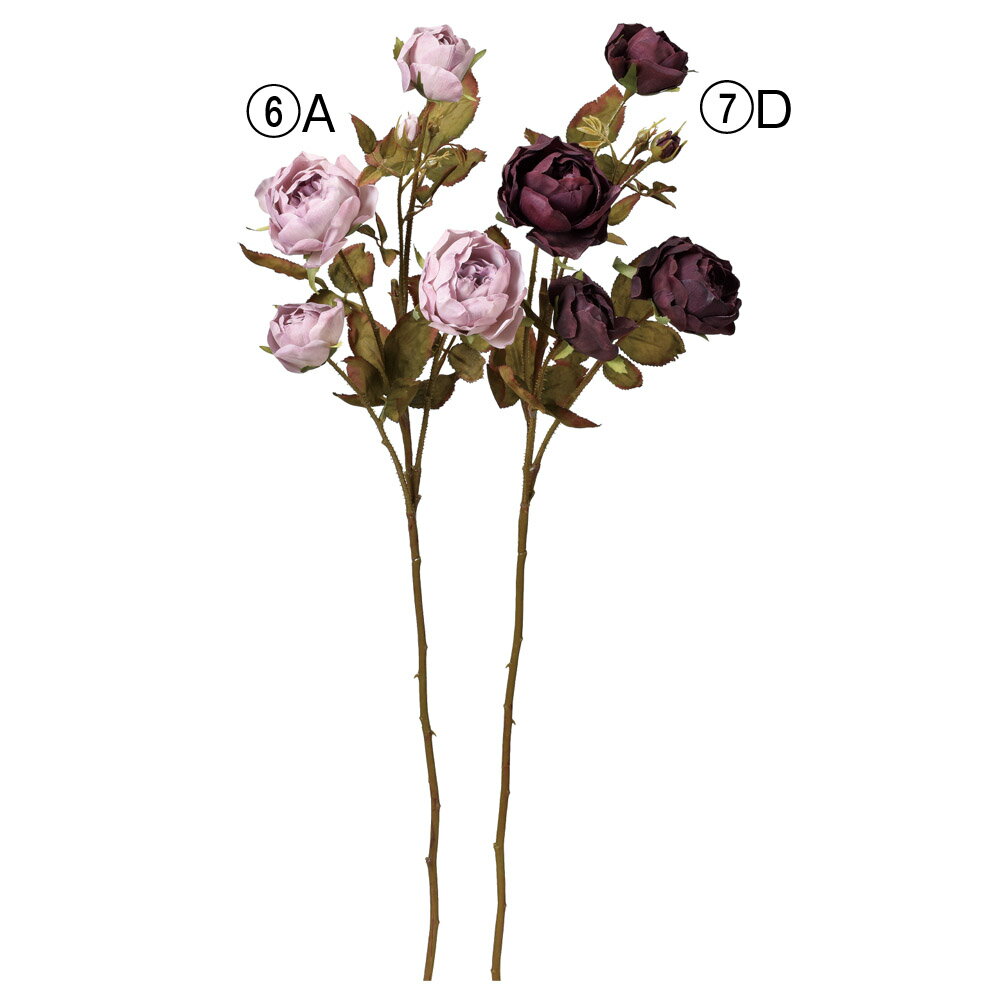 【P10倍 12/31まで！】 造花 とりよせ品 ローズ×4 つぼみ×3 インテリア インテリアフラワー フェイクフ..