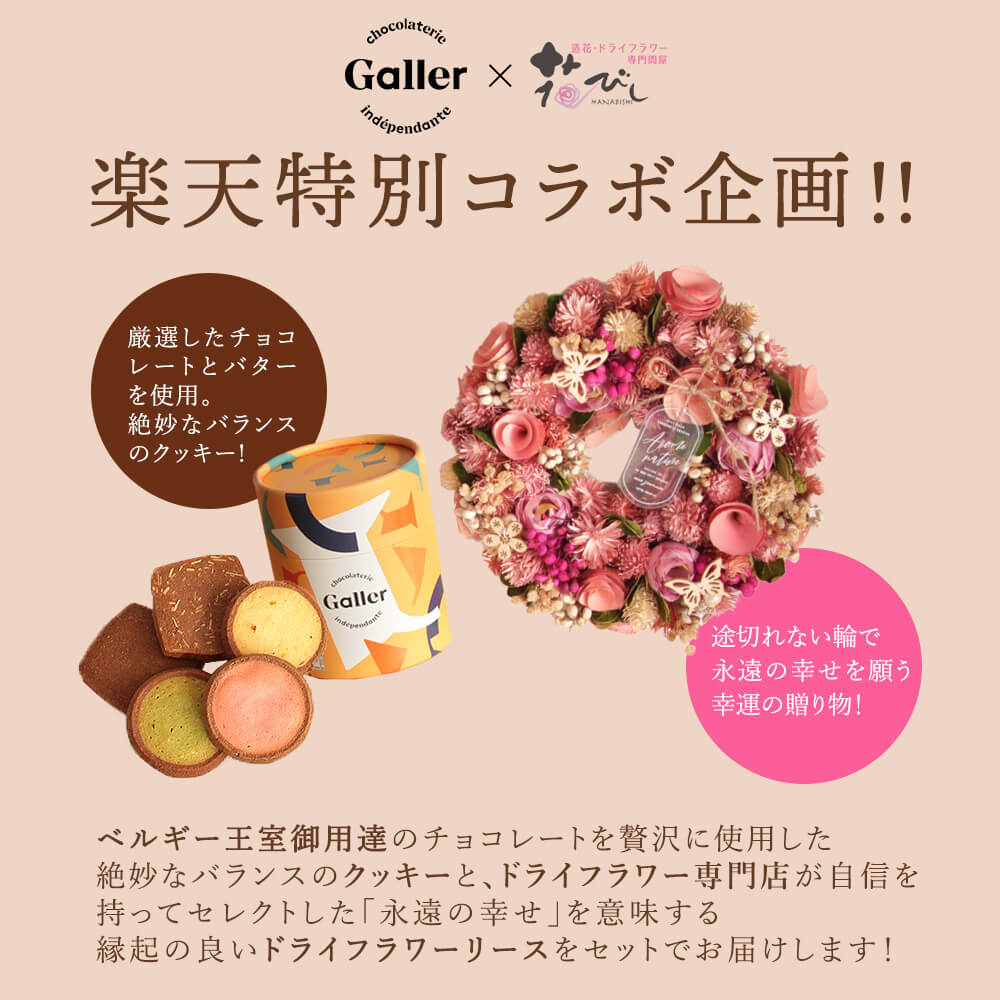 ドライフラワー プレゼント 即日出荷 KEI 送料無料 花とお菓子 ガレー クッキー 木の実のドライフラワーリースM コラボ 父の日 父の日ギフト 誕生日 結婚祝い 誕生日プレゼント ギフトセット 花とスイーツ お菓子 クッキー チョコレート ガレー 即日発送 妻 2