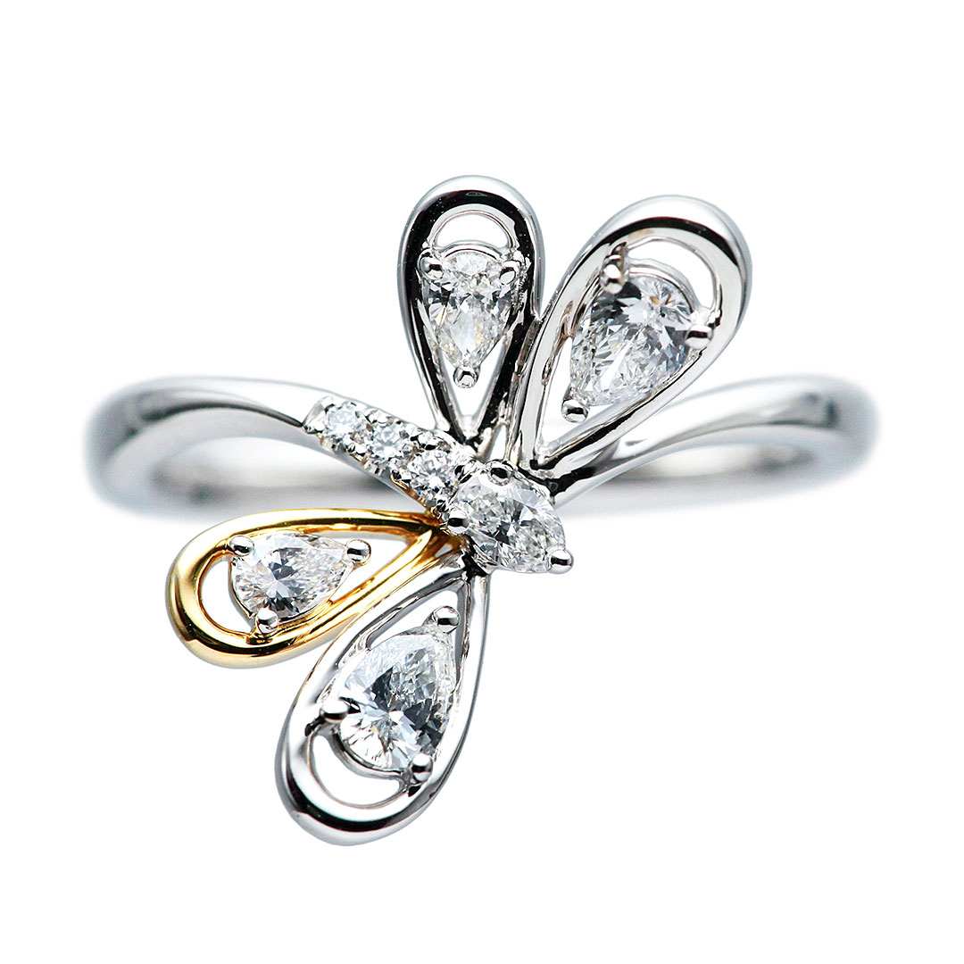 K18WG/K18コンビダイヤモン...