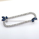 Ptプラチナダイヤモンド1.30ct サファイア1.31ctブローチ