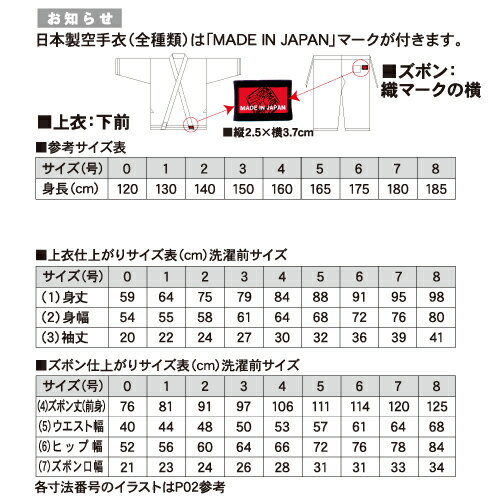 フルコンタクト薄手空手衣上下セット4・5号