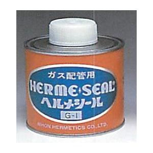 日本ヘルメチックス ヘルメシール G-1 500g ハケ付缶入 (アイボリー色) ガス配管用