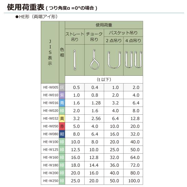 東レ シライマルチスリング HE 両端アイ形 5ton 幅100mm 長さ4m HE-W050X4.0【メー...