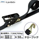 東レ 黒ベルタイト ラチェットバックル RK-50LB ナローフック付 RK-50LB 1m+5m NH300【メーカー直送】