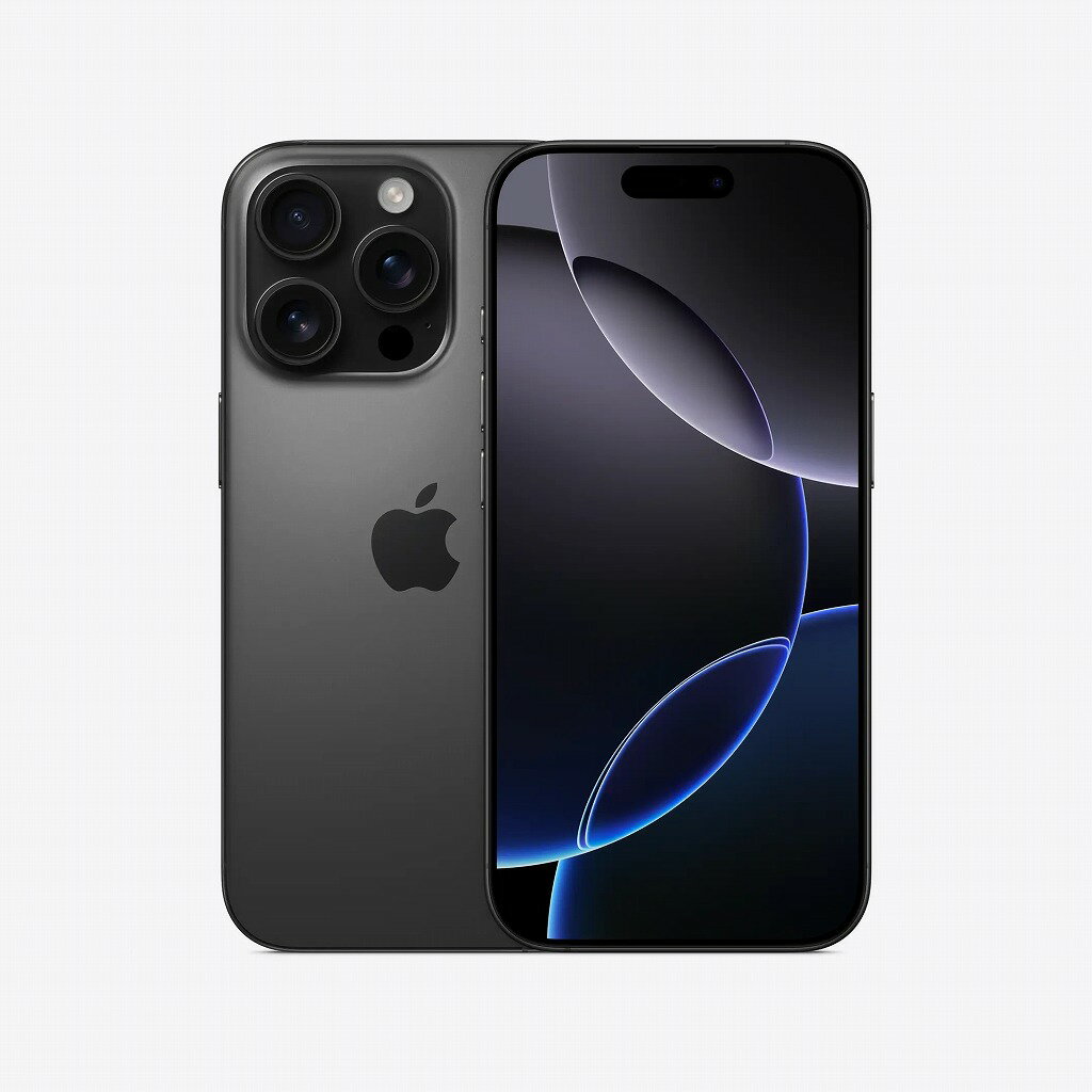【中古】 SIMフリー iPhone 16 Pro 1TB ブラックチタニウム SIMロック解除済 中古スマホ 中古iphone 保証付き 送料無料 白ロム 中古携帯