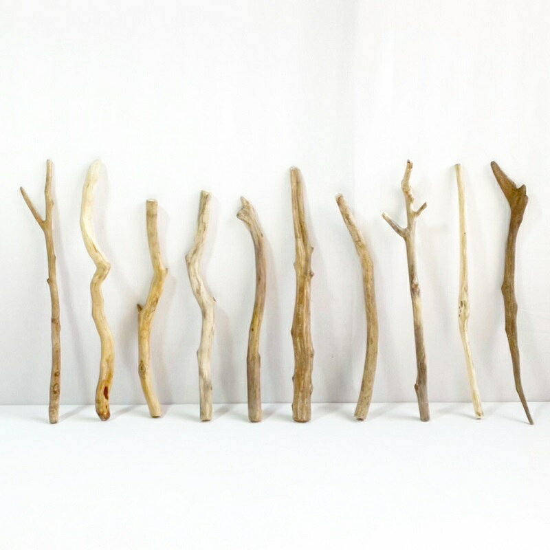流木 棒 枝 30cm～50cm インテリア 観葉植物 ハンギング ハンガー 吊り下げ 壁掛け 園芸 1m以下 長い 短い 太い 細い 大 中 小 流木アート DIY 吊るす 玄関 素材 現物画像 1点物 ウッドスティック 棒状流木 インテリア