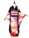 【成人式】振袖レンタル 振袖 ふりそで furisode 二十歳のお祝い せいじんしき 20歳 女性 着物 結納 結婚式 黒 モダン 牡丹 155cm〜165c...