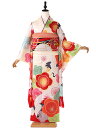 【成人式】振袖レンタル 振袖 ふりそで furisode 二十歳のお祝い せいじんしき 20歳 女性 着物 結納 結婚式 正絹 綸子 梅蘭 白 155cm〜16...