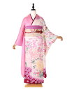 【成人式】振袖レンタル 振袖 ふりそで furisode 二十歳のお祝い せいじんしき 20歳 女性 着物 結納 結婚式 白×ピンク 大輪菊 155cm 160...