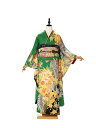 振袖 レンタル 成人式 ふりそで furisode 二十歳のお祝い せいじんしき 20歳 女性 着物 正絹 緑 463 【レンタル】