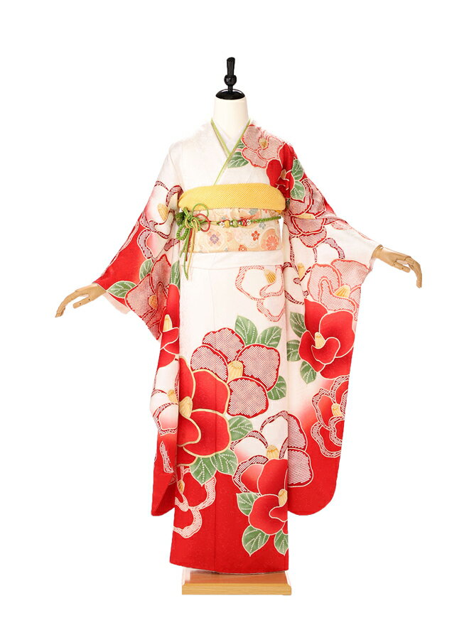 振袖 レンタル 成人式 ふりそで furisode 二十歳のお祝い せいじんしき 20歳 女性 着物 正絹 白 446【レンタル】