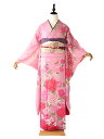 振袖レンタル しとやか 上品 ピンク 薔薇 ローズ 振袖 ふりそで furisode 二十歳のお祝い せいじんしき 20歳 女性 着物振袖結納 結婚式 160c...