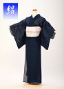 夏 訪問着 レンタル 絽 訪問着 夏用 フルセットレンタル 絽 着物 レンタル 夏 紺 無地 kt5053【レンタル】