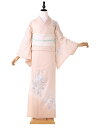 【絹きもの】夏 訪問着 レンタル 絽 訪問着 夏用 フルセットレンタル 絽 着物 レンタル 夏 【ベージュ】【白銀の花】155cm-165cm サマー summ...