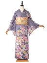 訪問着 レンタル フルセット 着物 紫色 20代 女性 結婚式 七五三 入学卒業 お宮参り パーティ 正絹【綸子】155cm 160cm 165cm 往復送料無...