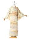 【半額!楽天スーパーSALE】訪問着 レンタル 大きいサイズ フルセット 絹のきもの 結婚式 七五三 入学卒業 お宮参り 正絹 綸子織 緑 鏡の柄 160cm ...