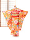 七五三 着物 7歳 フルセット レンタル 七五三 レンタル 7歳 女の子 送料 無料 結び帯 115cm 120cm 125cm 黄 7246 【レンタル】