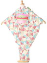 七五三 着物 7歳 フルセット レンタル 七五三 レンタル 7歳 女の子 送料 無料 115cm 120cm 125cm 幾何学模様 モダン柄 くすみ 7494...