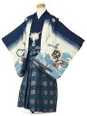 七五三 着物 3歳 レンタル 男の子 七五三 3歳 袴 レンタル 七五三 着物 簡単着付け 紺 身長90cm 95cm 100cm 往復送料無料 3291