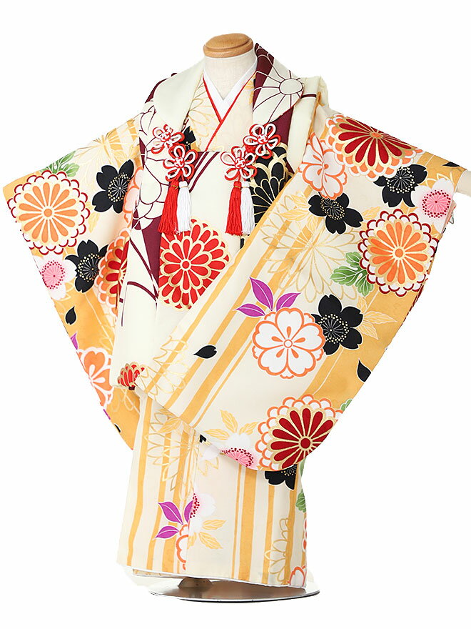 七五三 着物 3歳 レンタル 七五三 被布 レンタル七五三 3歳 女の子 レンタル 着物 セット ひふ 被布セット 三歳 モダン鶴 身長 90cm 95cm 1...