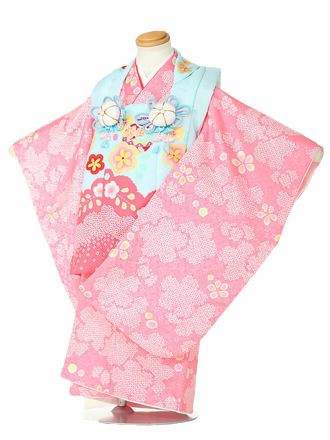 七五三 着物 3歳 レンタル 七五三 被布 レンタル七五三 3歳 女の子 レンタル 着物 セット ひふ 被布セット 三歳 ピンク JK3210 身長 90cm ...