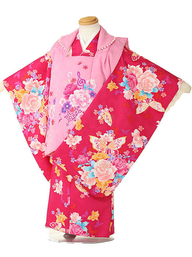 楽天スーパーSALE 【PATTI PATTI】パティパティ 七五三 着物 3歳 七五三 3才 レンタル 被布 レンタル 三歳 フルセット ひふ 被布セット 9...