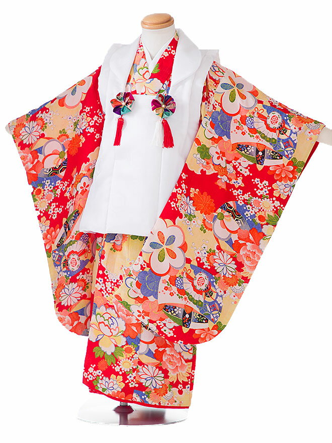 【七五三 着物 3歳 アンティーク】【七五三 衣装レンタル】【アンティーク】【七五三 レンタル 3歳女の子】戦前着物 70年〜100年以上前【フルセット】しちご...