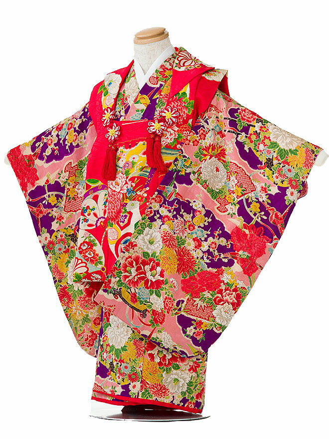 【七五三 着物 3歳 アンティーク】【七五三 衣装レンタル】【七五三 レンタル 3歳女の子】戦前着物 70年〜100年以上前【フルセット】しちごさん 3泊4日レ...