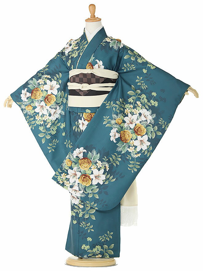 安心サポート・離島料金などの追加料金は、当店からの「予約成立メール」にて価格を変更してお知らせします kimonoshopの七五三 着物 7歳 フルセット レンタルについて 着物ネットレンタルkimonoshop（きものしょっぷ）では、七五三 着物 7歳 フルセット レンタル 七五三 着物 レンタル 7歳 正絹 ジルスチュアート メゾピアノ 紅一点 モダンアンテナ sugar kei レトロからアンティークまで おしゃれ 髪飾り付き 着付けマニュアル着きだから自分で簡単着付け 着付けする美容室までお届け 全国に送料無料で宅配 激安 安い 衣装 雨の日も体調不良も安心 簡単返却七五三 着物 7歳 フルセット レンタル ダークグリーンの地に咲き誇る薔薇と百合の花模様が、エレガントでモダンな美しさを演出します。上品で落ち着いた雰囲気を持つこちらの御衣装が、お子様の晴れの日をより特別なものにしてくれることでしょう。 寸法 身丈:133cm　肩裄:54cm　袖丈:76cm ＞ ＞ サイズガイドと注意点 ＜ ＜ 適応身長 115cm-125cm＞＞対応身長について＜＜ 素材 表地：化繊、裏地：合成繊維 用途 七五三、七草、記念写真撮影、家族の集まり、行事やお祭りなどのお祝いや記念日に 送料について 送料無料 一部離島（沖縄・北海道含む）返送料金3,300円負担いただきます 注意事項 ●小物について 小物等は写真の物となります。草履バッグなどその他小物はこちらでコーディネートさせていただきます。 ●色について ディスプレイによって色味が多少異なる場合があります。 【利用日につきまして】 楽天の仕様上、注文日から一年前のご利用日の注文を受け付けることができません。注文前にご利用日の確認をお願いします。 Front Back Detail