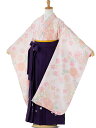 【卒園式 女の子 袴】【KAGURA】着物レンタル 身長120cm 125cm 130cm 7歳 保育園 幼稚園 園児 往復送料無料 ピンク purple hK7544【レンタル】
