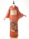 【色留袖 レンタル】結婚式 叙勲 親族 既婚女性礼装 今昔模様 3つ紋 145cm 150cm 155cm 5076【レンタル】