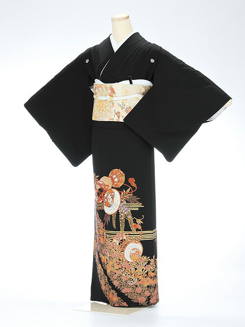 【レンタル】 黒留袖 くろとめそで 結婚式【幅広】【大き目】【低身長150cm以下】 tt8018 神前式 40歳 50歳 60歳 家内安全 【　母親　着物】【女性和服】【着物】【お母さん着物】【】【wedding】【披露宴】【貸衣装】【留袖】【京都】