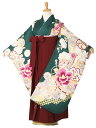 【卒園式 女袴】【卒業式】 着物レンタル 身長120cm 125cm 130cm 7歳 幼稚園 園児 往復送料無料 日本製 緑 hK7679【レンタル】