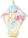 【レンタル】【卒園式 女袴】【卒業式】着物レンタル 身長115cm 120cm 125cm 6歳 7歳 保育園 幼稚園 園児 往復送料無料 桜 水色 hK769...