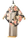 卒業式 袴 くすみカラー レンタル 女 フルセット 牡丹菊 ベージュ beige 黒 ブラック black 袴 レンタル 卒業式 大学 女性 袴セット 袴下帯付...